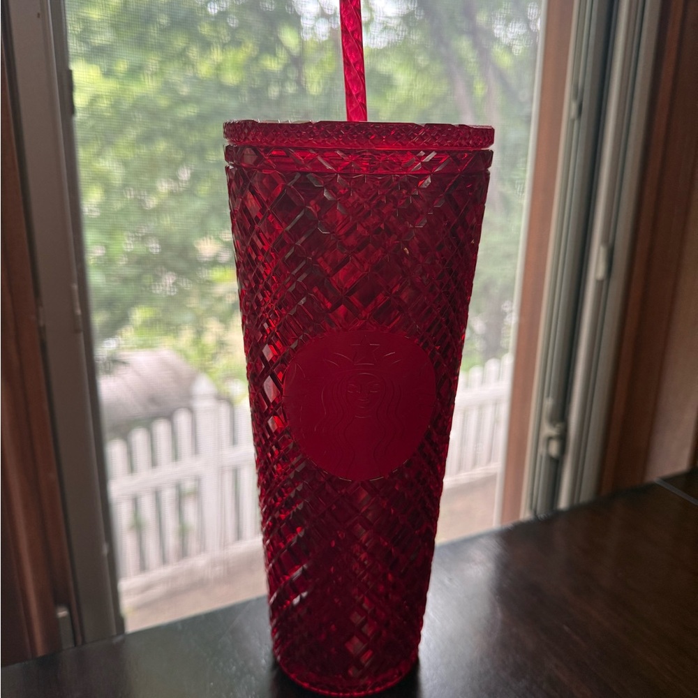 Starbucks Red Tumbler with Straw